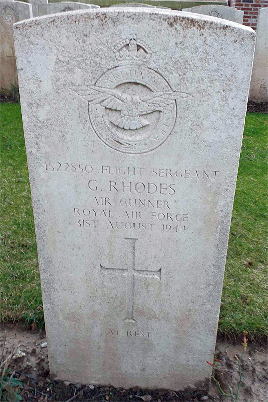 F/Sgt George Rhodes<br /><br /><br />died on active duty - August 31st, 1944